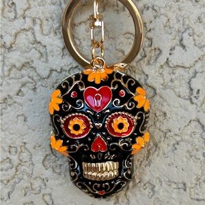 Colorful Sugar Skull Keychain/Bag Charm